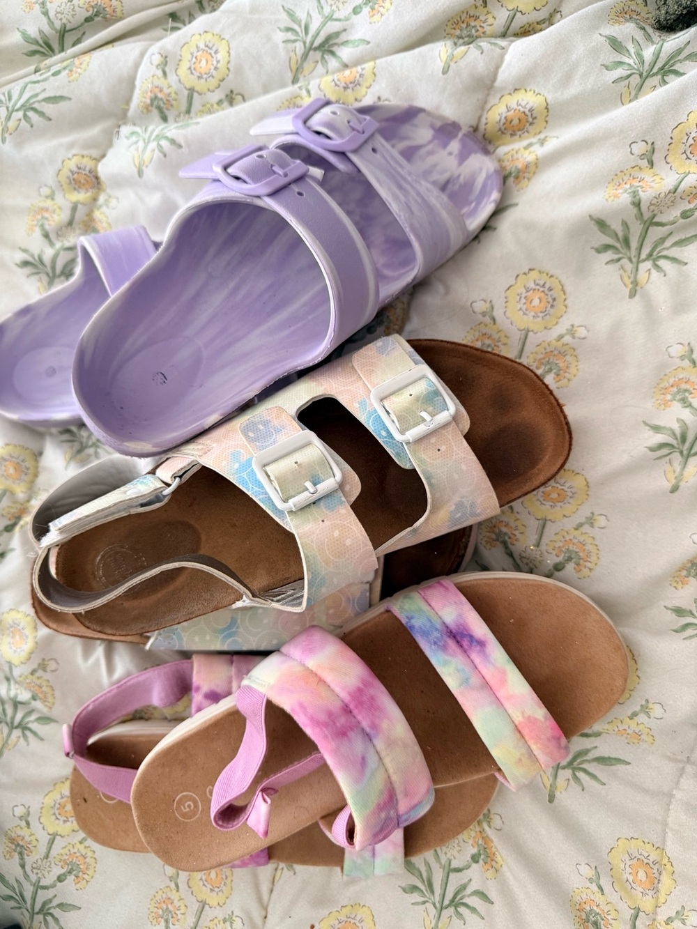 Girls Size 5 Shoes Summer Sandals Lot Walmart, target Slides Cute Preppy Boho